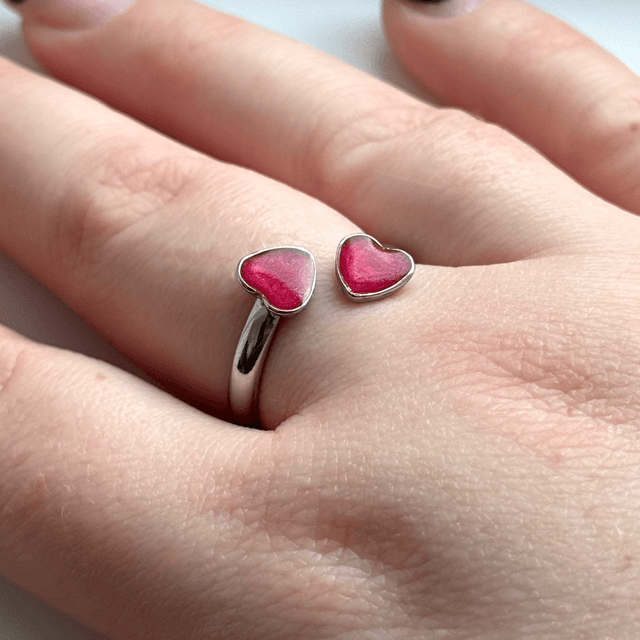 Double Heart Wrap Ring