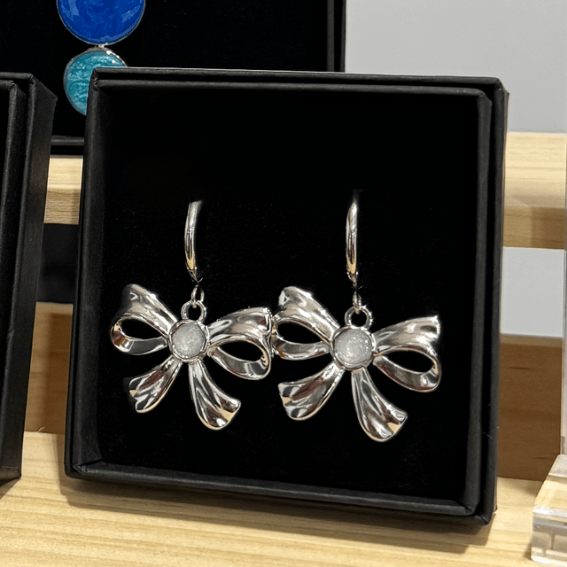 Bow Hoop Earrings